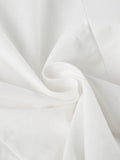 White Slim Waist Short Sleeves Shirts-Outfit