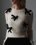 Fongt Long-Sleeved Autumn And Winter Sweater Female Burst 2024 Solid Color Long Plush Jacket Knitting