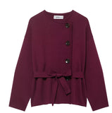 Fongt Women's Clothing Explosion With Belt Knitted Short Coat Coat