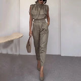 Fongt Summer New Personalized Shoulder System Thin Belt Belt Decorative Pants Set