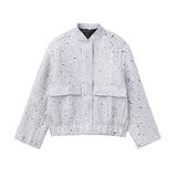 New Women's Pocket Decoration Short Jacket Bead Piece Jacket 7925993-Outfit