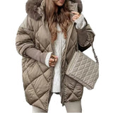 Fongt New Women's Explosive Temperament Winter Hooded Hoodie Jacket
