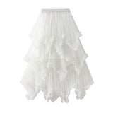 Fongt Net Yarn Cake Half-Dress In Long High-Waisted Thorny Fairy Dress Dress 1279