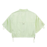 New Pocket Decoration Short Shirt Coat Tooling Miniskirt 3067421-Outfit