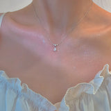 Square Shell Necklace-Outfit