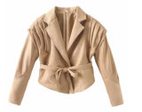 Fongt Women's Explosive Retro Casual Leather Jacket Jacket - High Quality Soft