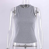 Fongt Summer New Slim Short Sexy Slim Vest-Outfit