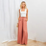 Fongt Women's New Trousers Summer Fashion Loose Leisure Wide Leg Pants