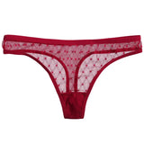 Sexy G-String Thong Lace Women's Panties Low-Waist Female Underpants Mesh Perspective Briefs Lingerie
