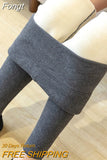 Fleece Lined Leggings Women Velvet Keep Warm Seamless Push Up Leggins Stretchy Tights Comfort Winter Women's Thermal