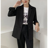 Fongt Suit Suit Female Fall 2024 Korean Version Of Loose Professional Office Worker Suit Jacket Formal Dress College Style-Outfit