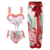 Fongt One-Piece Bikini Suit Women's Bikini Three-Piece