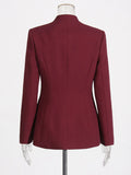 Fongt Of Angola Red 2025 Autumn And Winter New No-Neck Waist-High Design Simple Pants Set