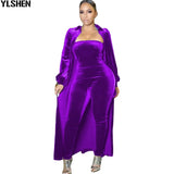 2 Piece African Jumpsuit Set Dresses For Women Velvet African Clothes Dashiki Elastic Bazin Off Shoulder Pants Famous Suit