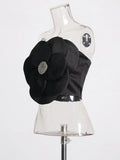 Sexy Waistcoat Woman 2025 Spring New Fashion Three-Dimensional Flowers Splicing Design Women's