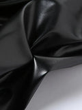 Stacked Pu Leather Pants-Outfit