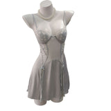 Fongt Pajamas Summer Women's 2025 Spring And Summer New Pure Wind Ice Ribbon Breast Pad Lace Sling Aja Skirt Home