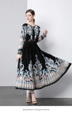 Fongt New Women's Dress Dress Oversized Dress Print 100 Folds T-Shirt With T-Shirt Holiday Casual Dress