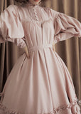 Fongt COS Suit New Long-Sleeved Loose Button-Collar Lace Lantern Sleeve Decoration Lolita