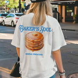 Pancake Printed Graphic Tee-Outfit