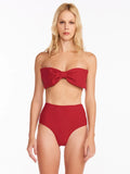2025 New Breast-Smeared Bow High-Waisted Bikini Sexy Bikini Split Swimsuit