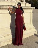 Ribbed Pleated Tank Long Dress-Outfit