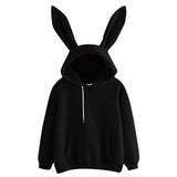 Cute Bunny Printed Girl Hoodie Casual Long Sleeve Sweatshirt Pullover Ears Plus Size Top Sweatershirt Hot