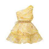 Fongt Women's Clothing 2025 Summer New Hanging Neck With Flower Dress