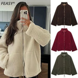 Fongt Explosion Women's Street Fashion With Loose Zipper Coat