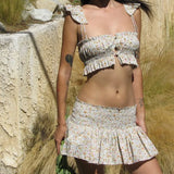 Fongt Summer New Women's Kylie With The Same Sexy Two-Piece Simple Short Vest A-Line