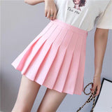 Fongt Skirt Short Skirt Woman 2025 New High-Rise Students With Half-Dress Small A-Character Skirt College Style Half Skirt