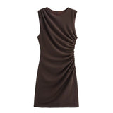 Fongt Homemade New Women's Classic Folded Decorative Short Dress 3067260