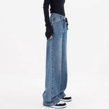 Vintage Blue High Rise Boyfriend Jeans-Outfit