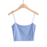 New INS Short Slim U-Collar Double Belt Suspender Tight Sexy Elastic Blouse Girl-Outfit