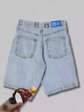 Y2K Bigboy Shortformen Street Clothing Embroidered Cowboy-Outfit
