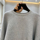 Sweatshirts Women Solid Basic Simple All-match Students Soft Ulzzang Casual Femme Clothes O-neck Spring Autumn Daily