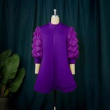 Fongt Temperament Commuting Small Straight-Necked Cardigan Dress Designer Folded Short-Sleeved Top Dress Dress