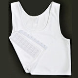 Women Casual Breathable Buckle Short Chest Breast Binder Trans Tops Shaper Cosplay Vest Tank
