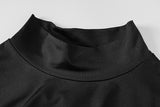 Sexy Women Backless Midi Dress Turtleneck Long Sleeve Elegant Slim Dresses 2021 Autumn Black Casual Basic Bodycon