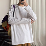 Sleeve T-shirt Men Oversized Solid Hip-hop Streetwear Tops Tees Loose Pullovers Cotton Basic Casual Tshirts Male