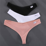 Thong V Waist Design G-String Women's Panties Cotton Panties Female Underpants Solid Pantys Intimates Lingerie