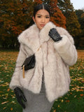 Faux Fur Fringe Coat-Outfit