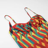 Fongt Explosion Women's ZA Summer New Suspension Fashion Temperament Printed Dress