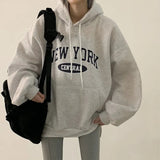 Vintage Letter Printed Oversized Hoodie-Outfit