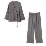 Fongt Explosive Women's Texture Double Thai And Outerwear Trousers Set