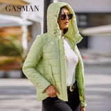women's jacket spring 2022 short thin cotton clothes Fashion Casual Hooded design parkas simple Quilted women coat
