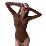 Fongt Women's Wear Slim Button Lapel Long Sleeve