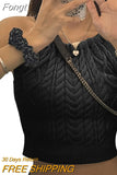 Autumn Ladies Sexy Camisole Crop Tops Girls Solid Color Tie Up Slim Sleeveless Base Shirt Midriff-baring Knitted