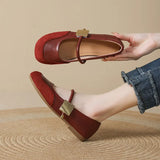 Fongt Ballet Shoes French Mary Jane Shoes Summer With Skirt Flat Single Shoes Driving