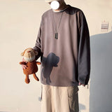 Sleeve T-shirt Men Oversized Solid Hip-hop Streetwear Tops Tees Loose Pullovers Cotton Basic Casual Tshirts Male
